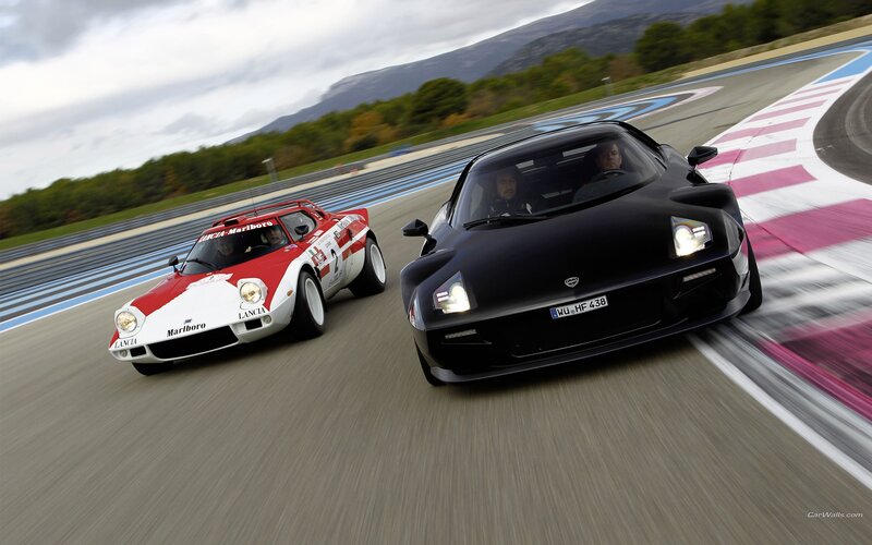 racing cars on a track
