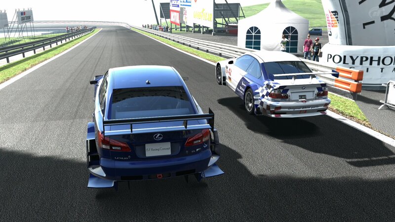 racing cars on a track