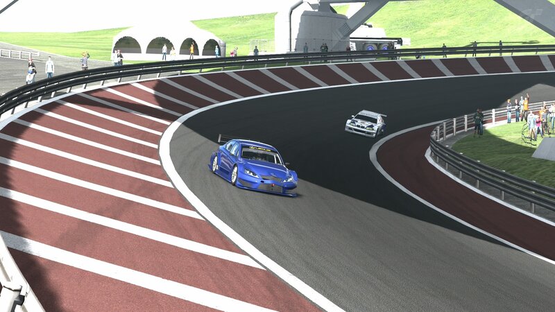 racing cars on a track