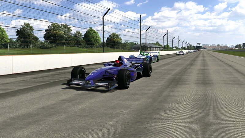 racing cars on a track