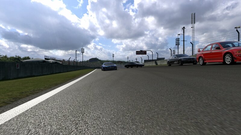 racing cars on a track