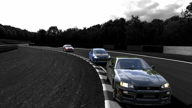 racing cars on a track