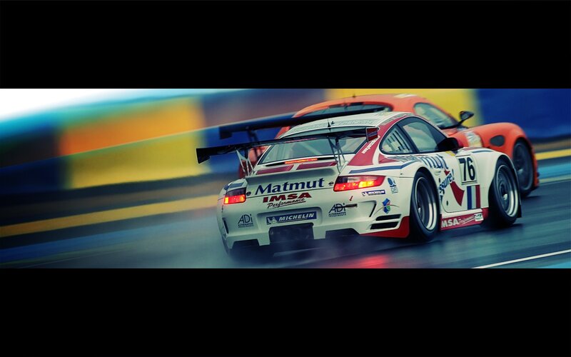 racing cars on a track