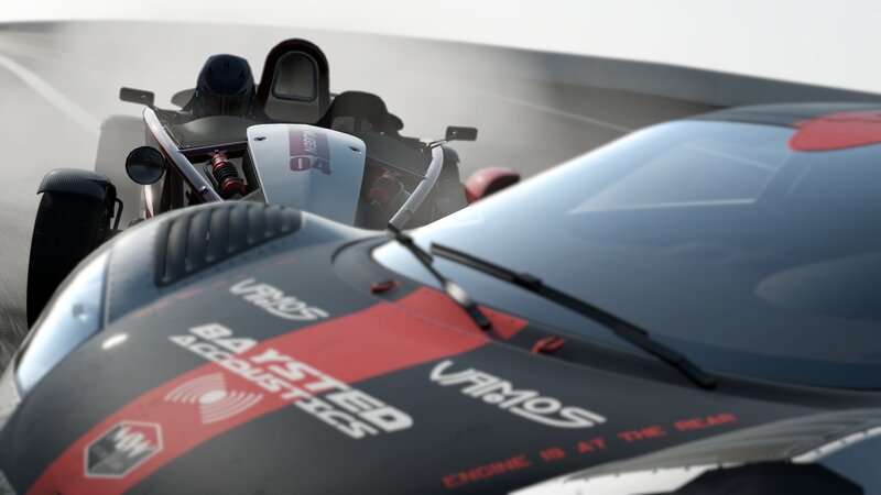 racing cars on a track