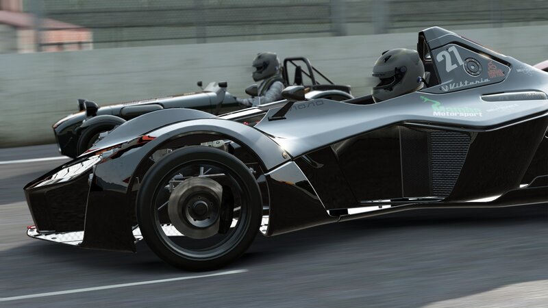 racing cars on a track