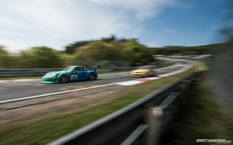 racing cars on a track