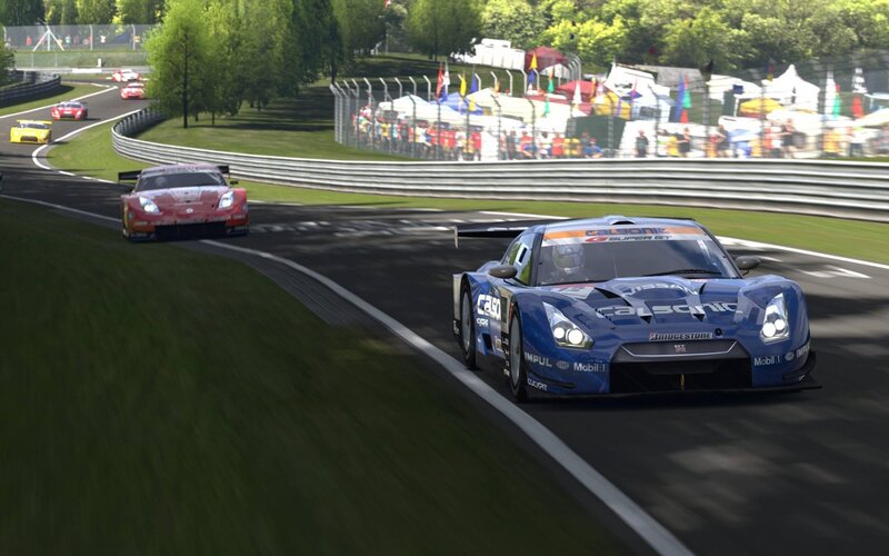 racing cars on a track