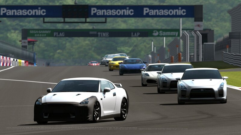 racing cars on a track