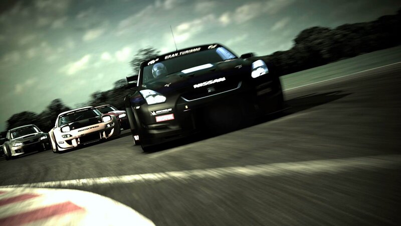 racing cars on a track