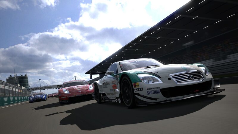 racing cars on a track