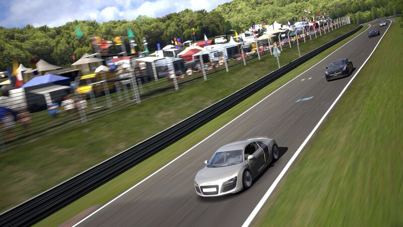 racing cars on a track