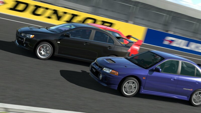 racing cars on a track