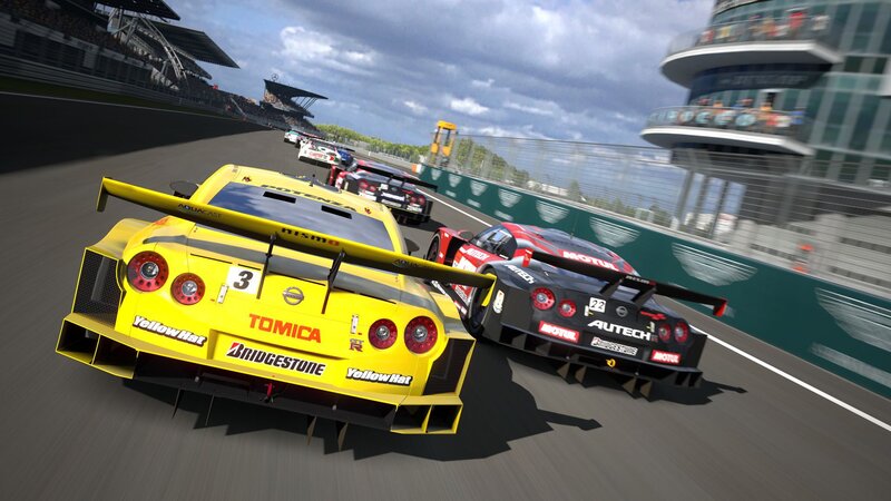 racing cars on a track