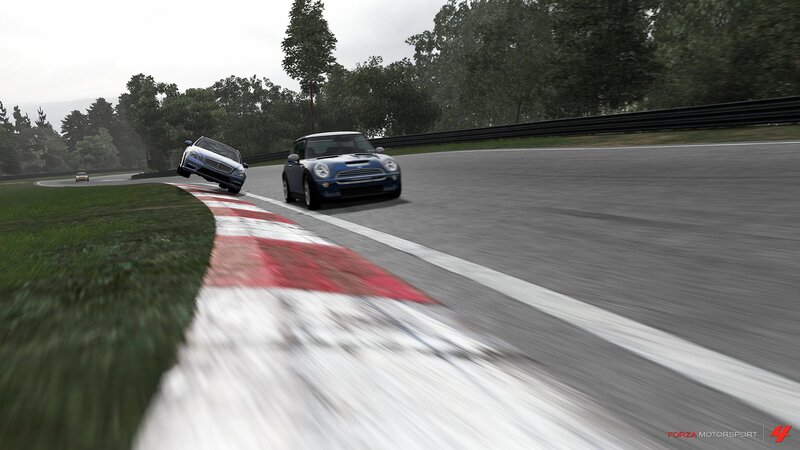racing cars on a track