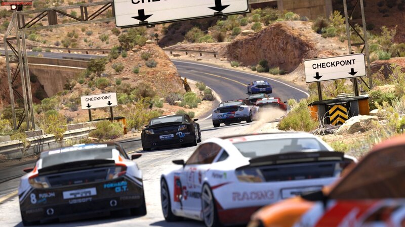 racing cars on a winding road