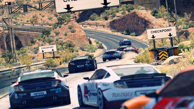 racing cars on a winding road