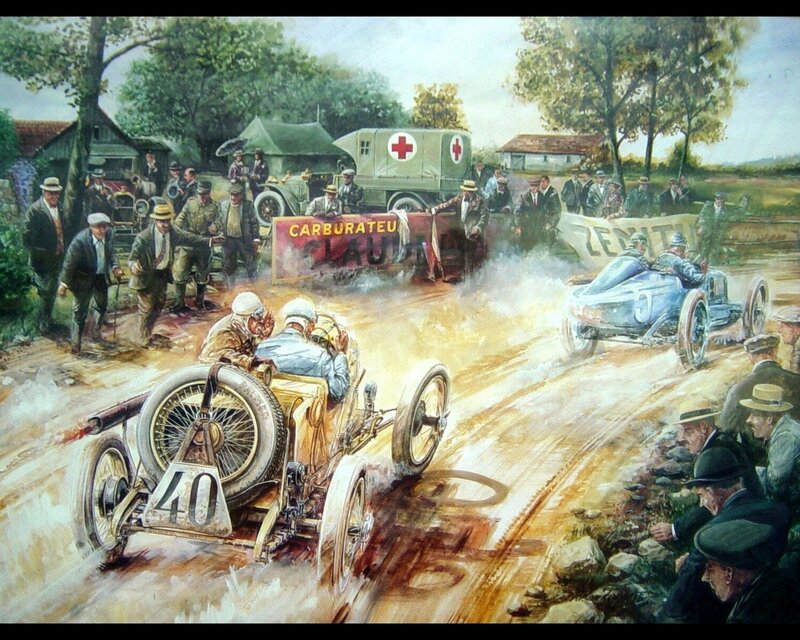Racing Cars on Dirt — Brown