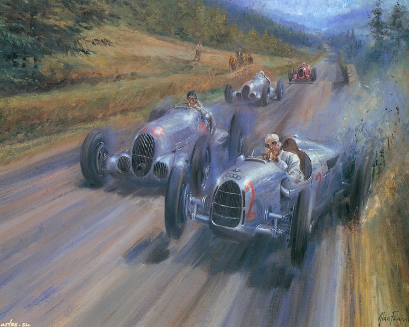 Racing Cars on Dirt Road