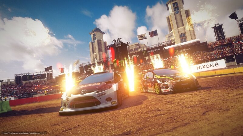 racing cars on dirt track