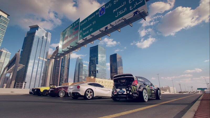 Racing Cars on Highway