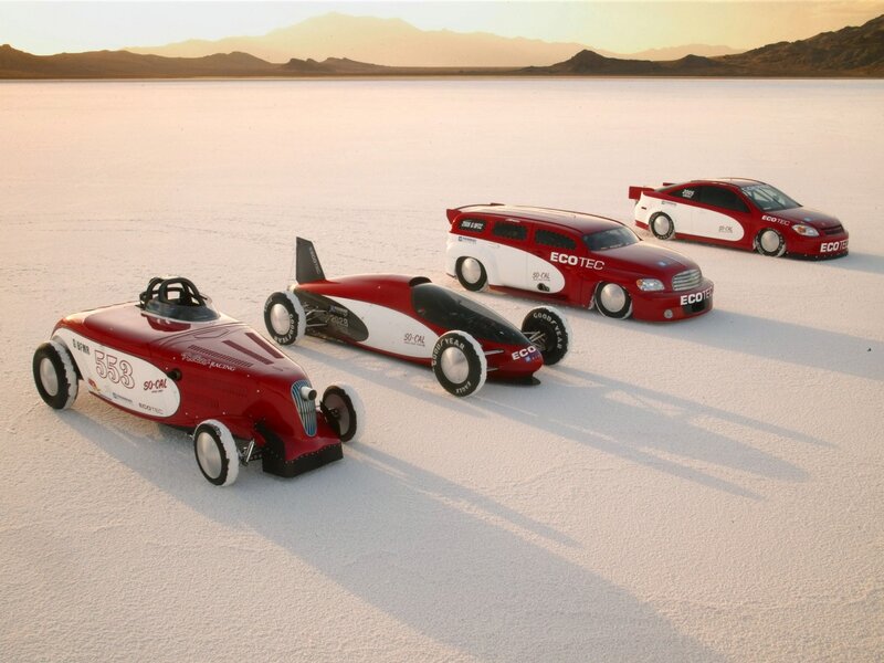 Racing Cars on Salt Flat