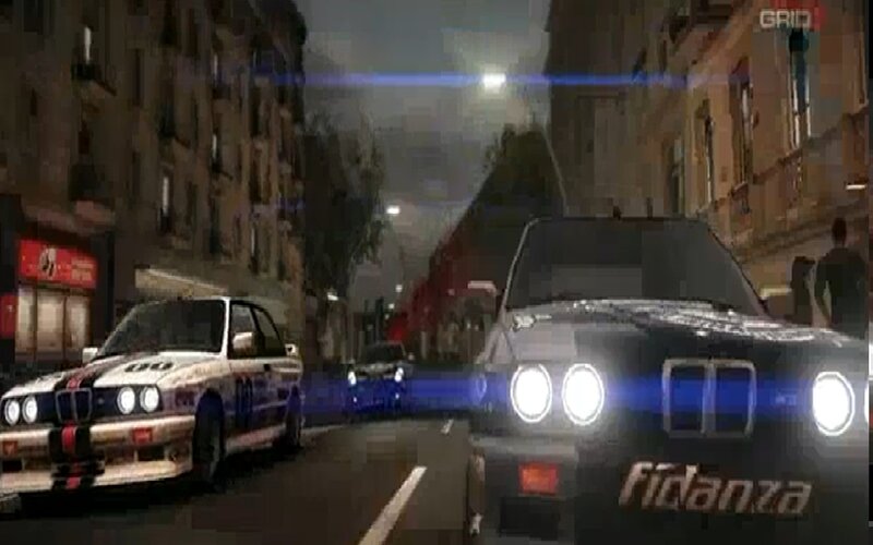 Racing Cars on Street — Black