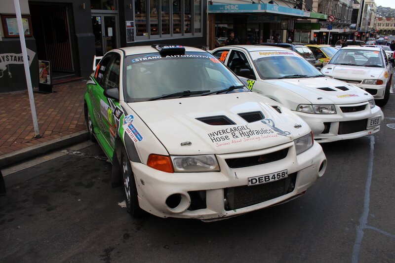 Racing Cars on Street — White