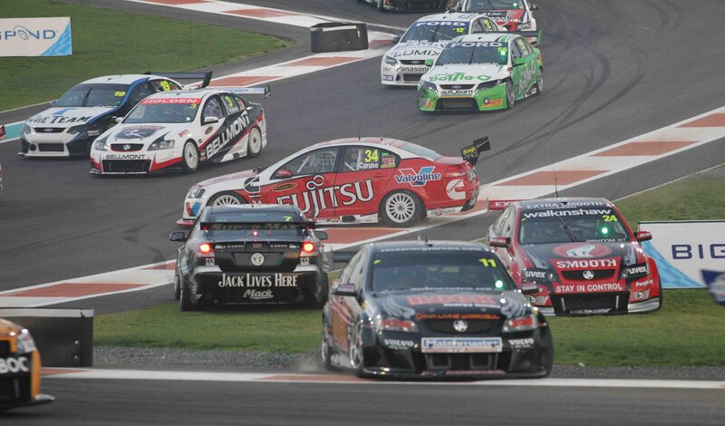 Racing Cars on Track — Black, Competitive, Afternoon, Photograph