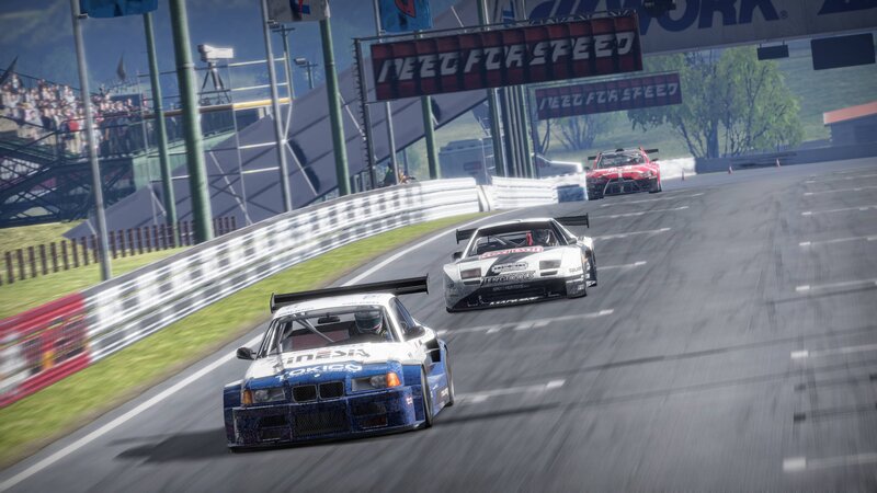 Racing Cars on Track — Blue, Competitive