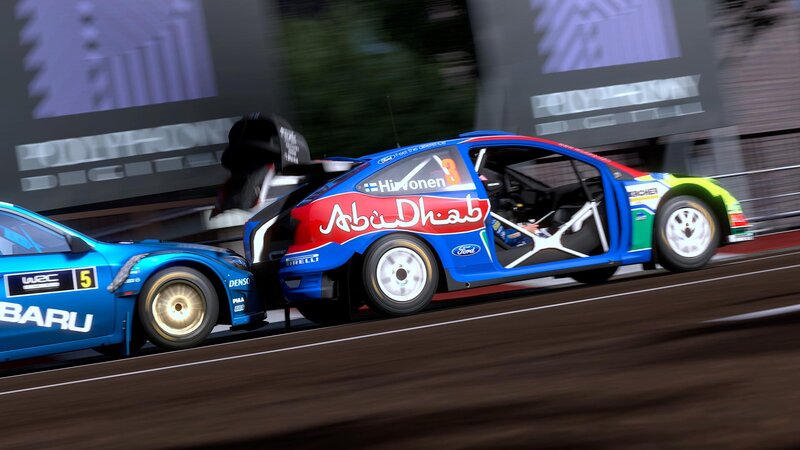 Racing Cars on Track — Blue, Dynamic, 3d Render, Driver