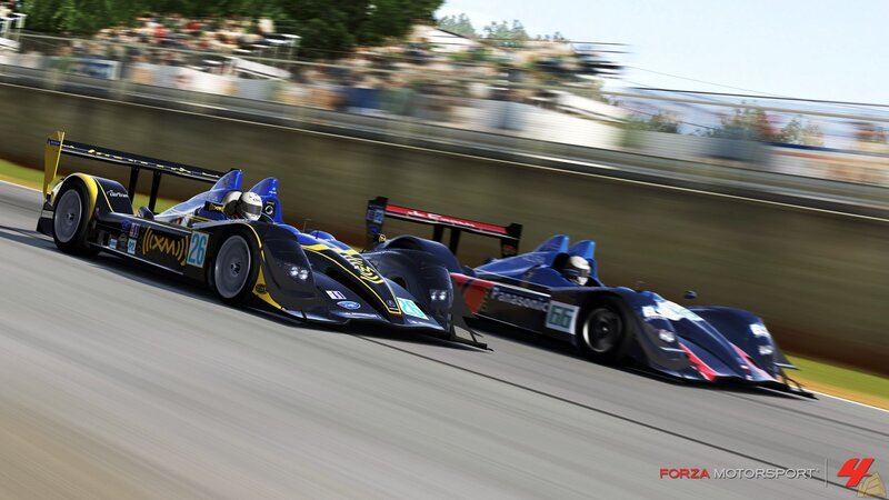Racing Cars on Track — Blue