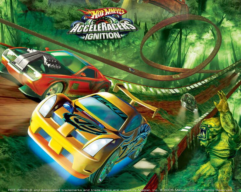 Racing Cars on Track — Green