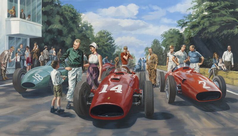 Racing Cars on Track — Red, Active, Afternoon