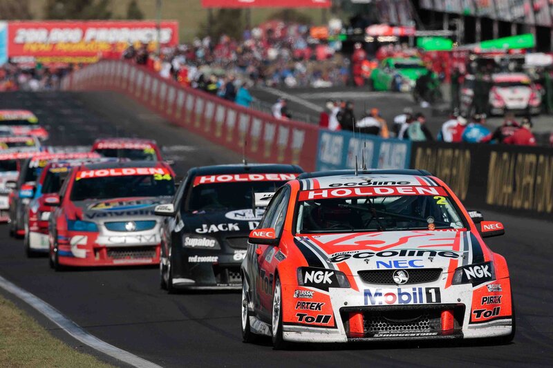 Racing Cars on Track — Red, Competitive, Afternoon, Photograph
