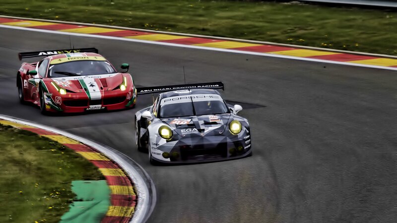 Racing Cars on Track — Red, Dynamic, Afternoon, Photograph