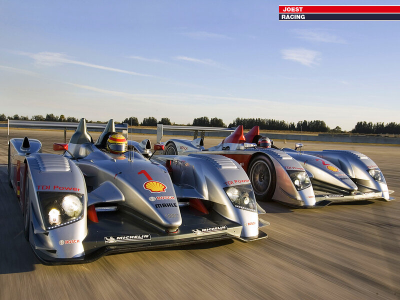 Racing Cars on Track — Silver, Dynamic, Afternoon