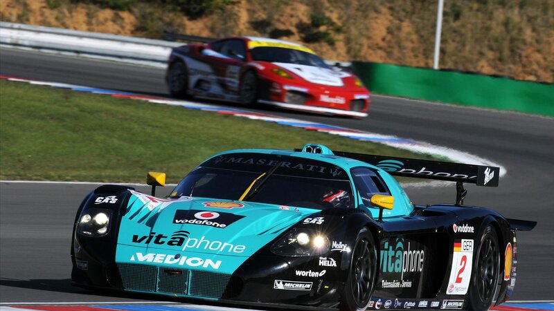 Racing Cars on Track — Teal, Dynamic, Afternoon, Photograph