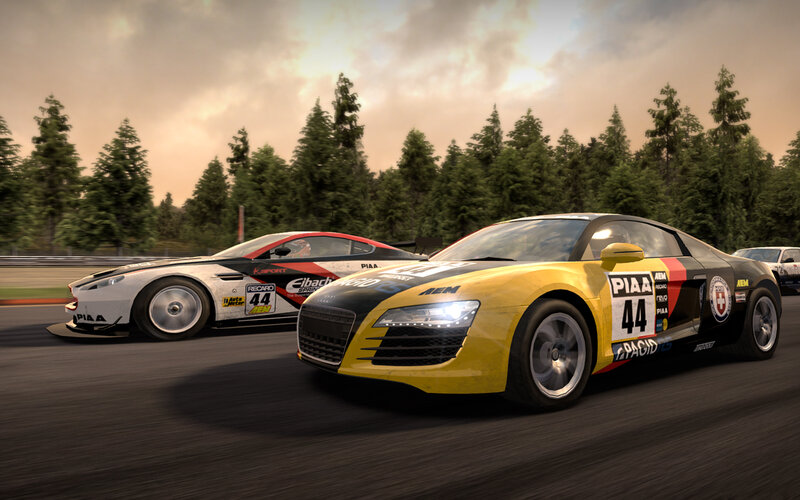 Racing Cars on Track — Yellow