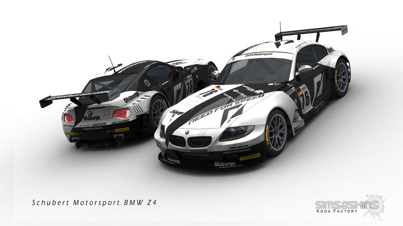 Racing Cars on White