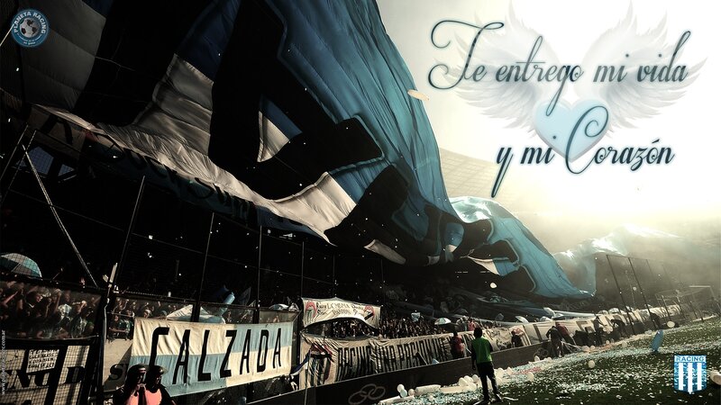 Racing Club fans at stadium