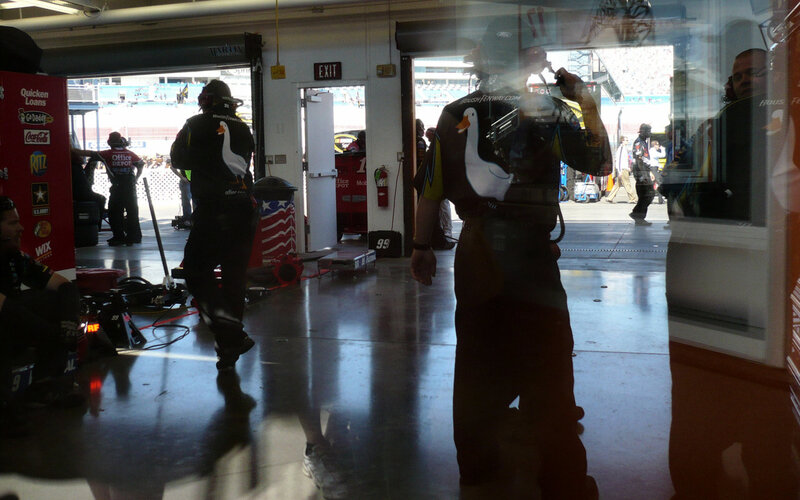 Racing Crew in Garage