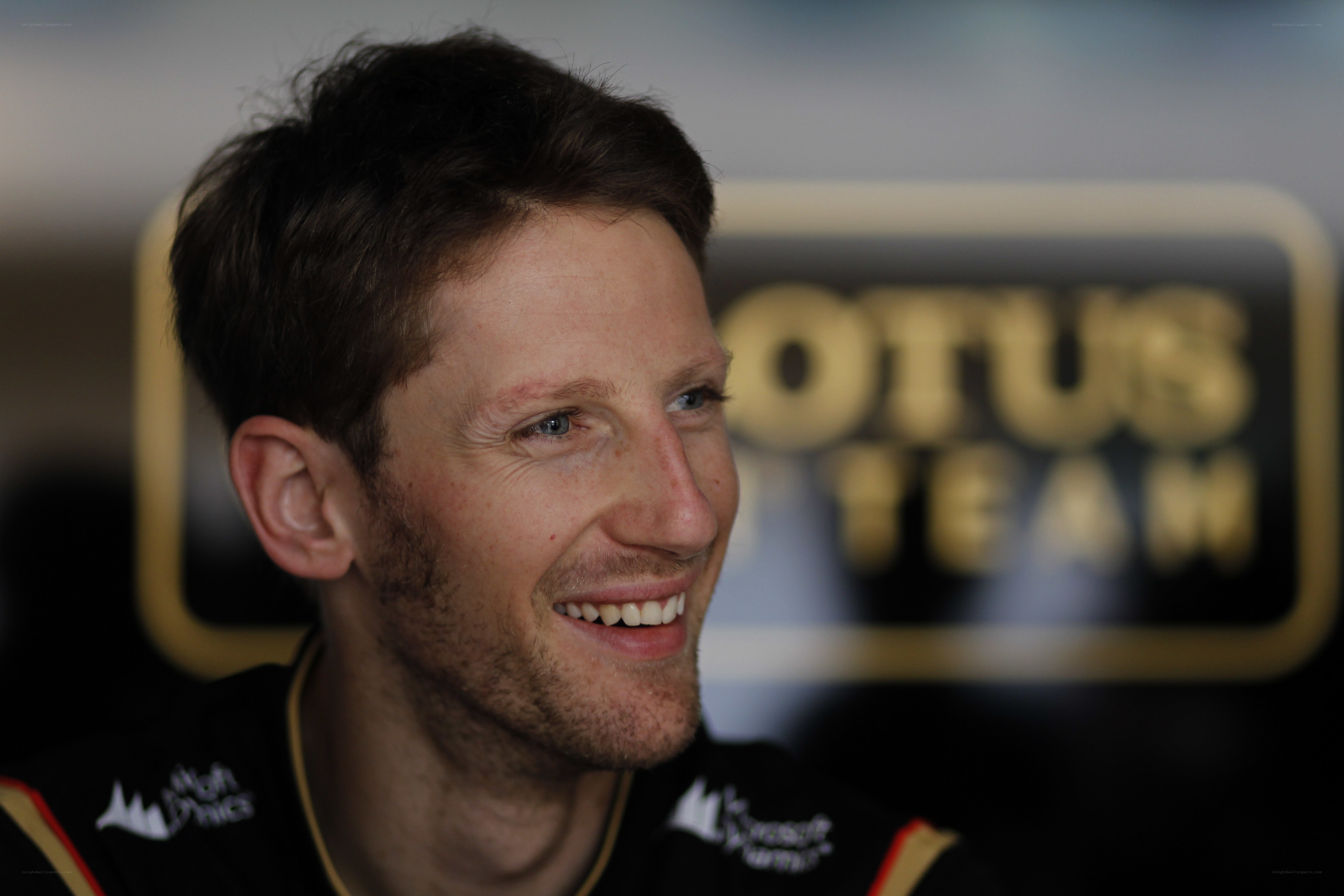 Racing driver at press event