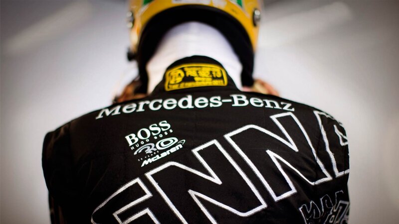 racing driver back view