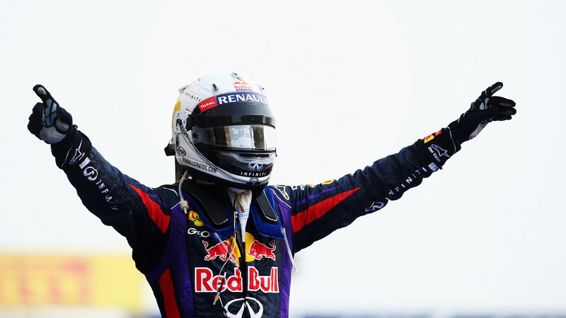 Racing Driver Celebrating — Black, Celebratory