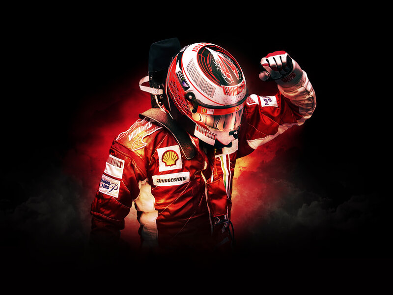 racing driver celebrating victory