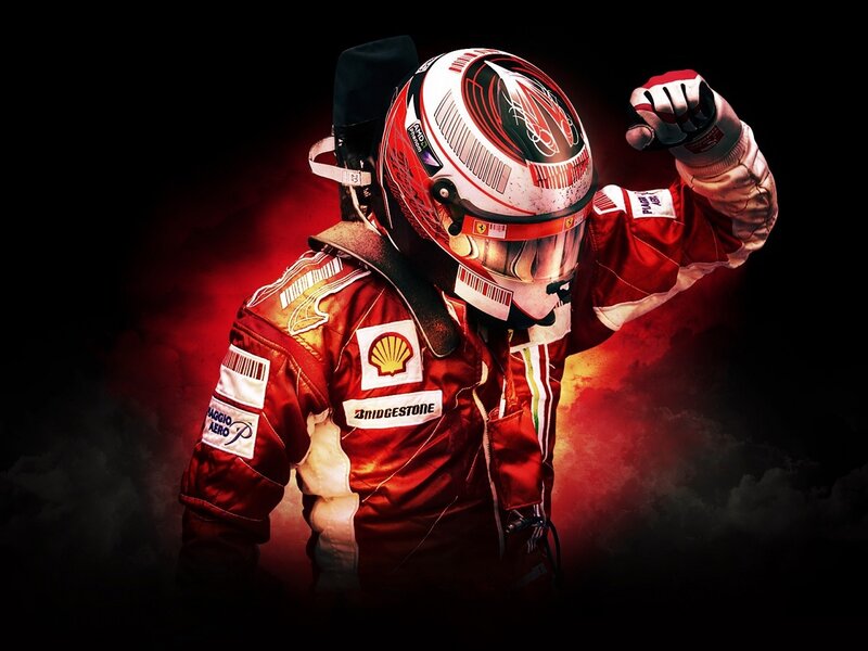 racing driver celebrating victory
