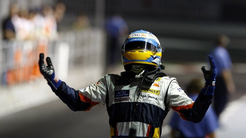 Racing Driver Celebrating — White