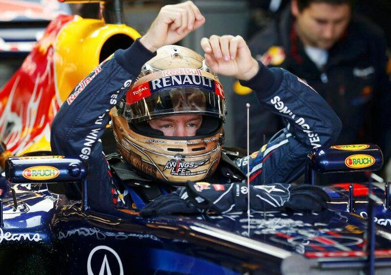 Racing Driver in Car — Blue