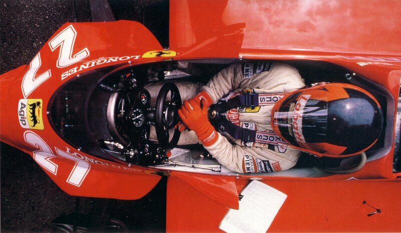 Racing Driver in Car — Red, Focused