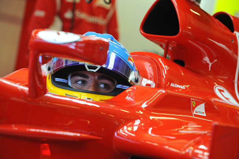 Racing Driver in Car — Red